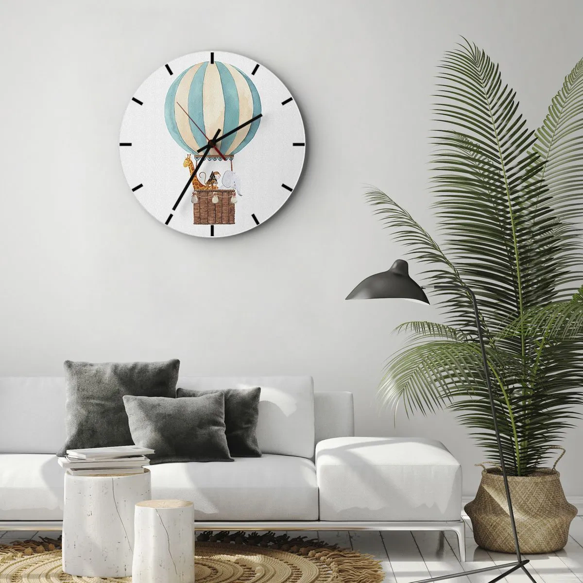 Horloge murale - Pendule murale - Voyage fantastique - 40x40 cm