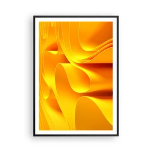 Affiche dans un cadre noir - Poster - Comme les vagues du soleil - 70x100 cm