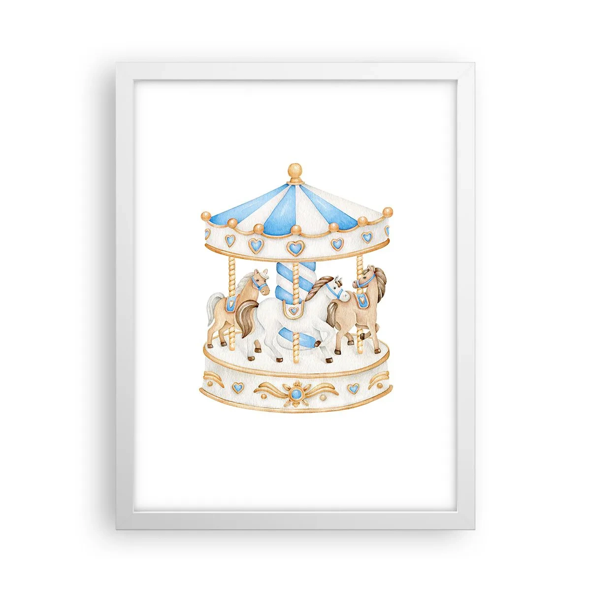 Affiche dans un cadre blanc - Poster - Douce enfance - 30x40 cm