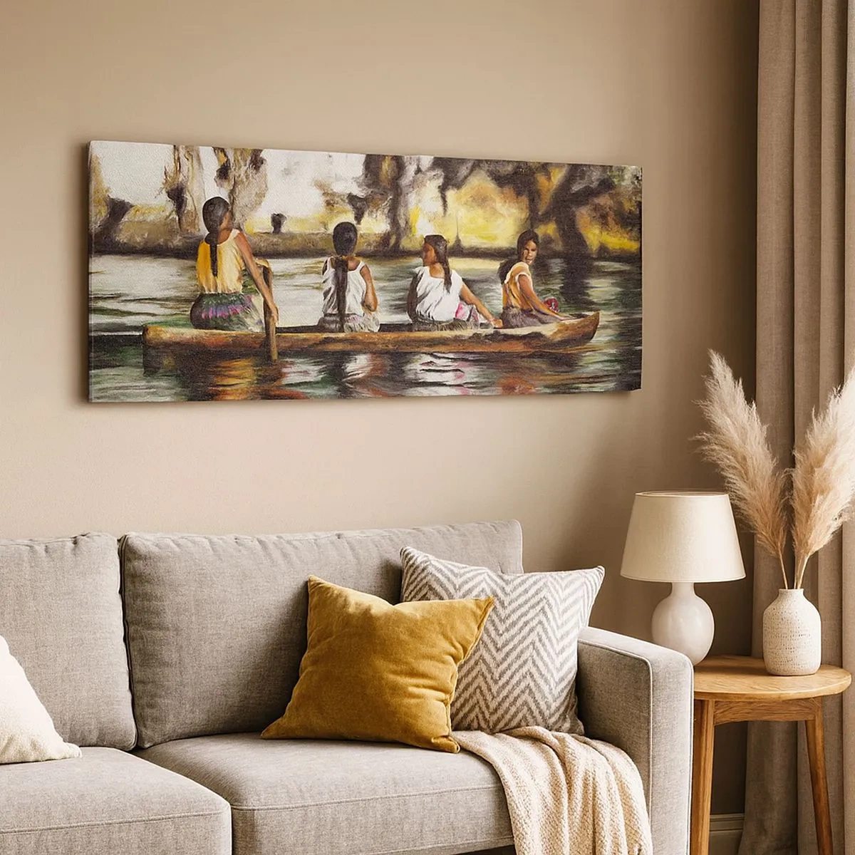 Impression sur toile - Image sur toile - Dans un paradis polynésien - 100x40 cm