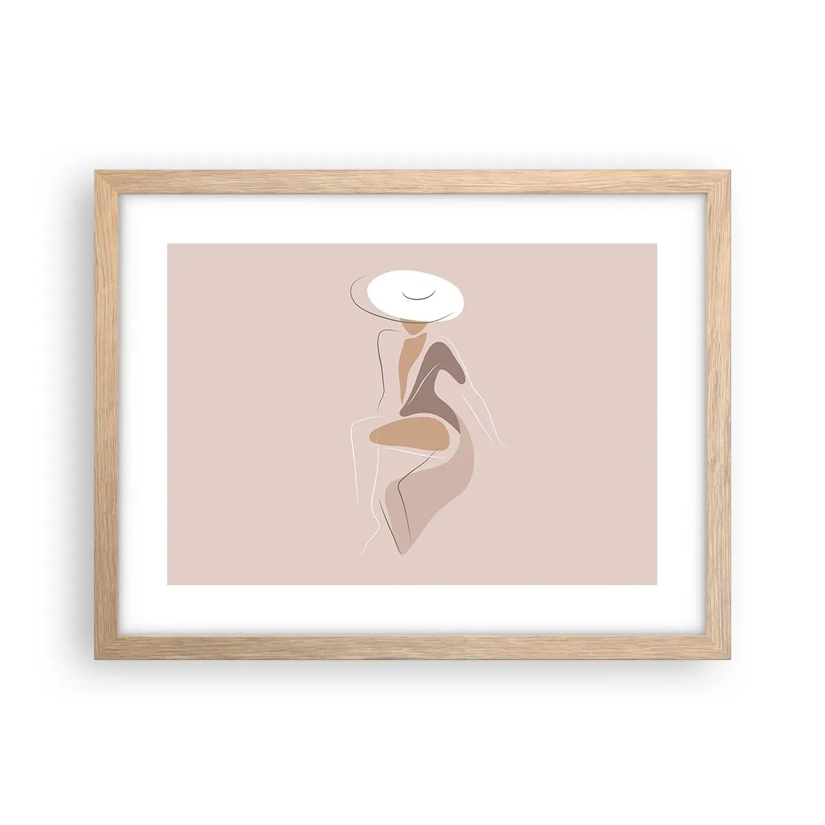 Affiche dans un chêne clair - Poster - Être une dame - 40x30 cm