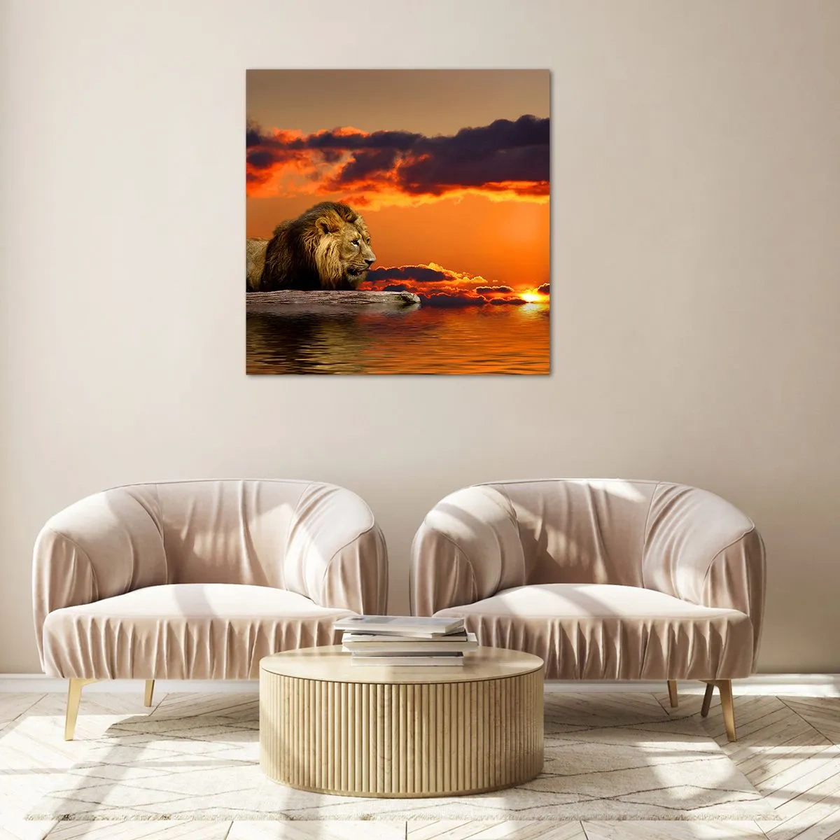 Impression sur verre - Image sur verre - Le roi de la nature - 40x40 cm