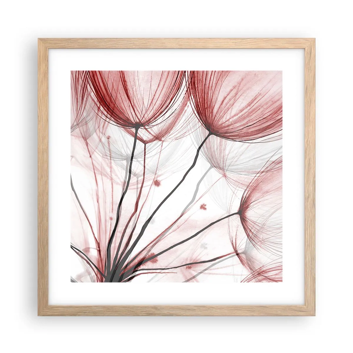 Affiche dans un chêne clair - Poster - Avant le départ - 40x40 cm