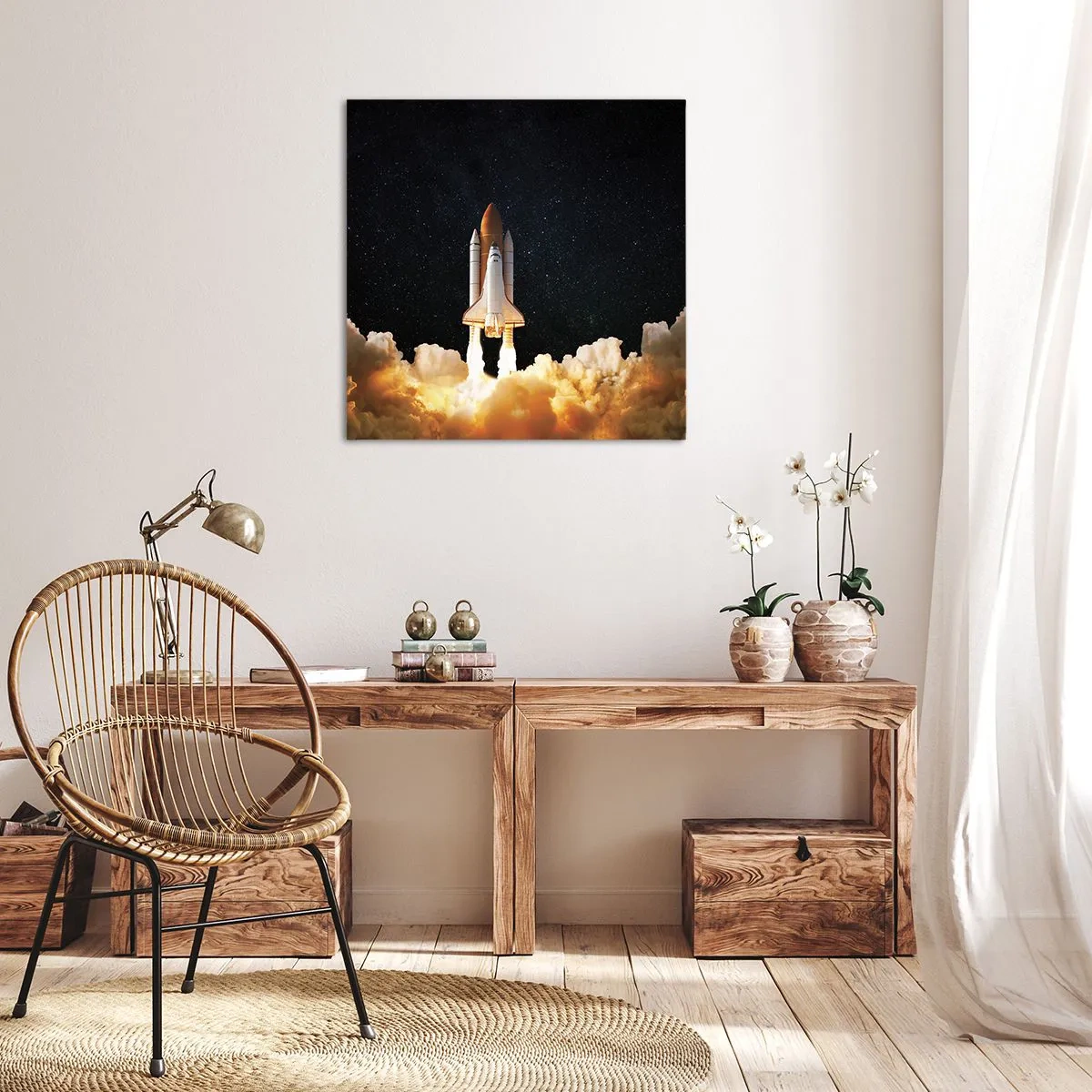 Impression sur toile - Image sur toile - Ad astra! - 70x70 cm
