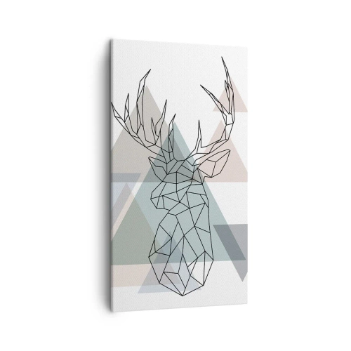 Impression sur toile - Image sur toile - Dans une forêt géométrique - 45x80 cm