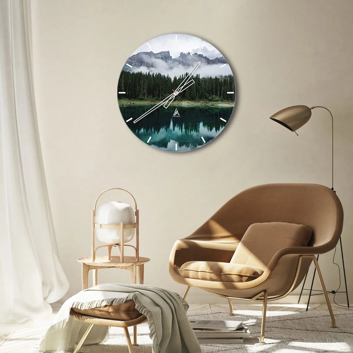 Horloge murale - Pendule murale - Chut, chut, ne réveillons pas l'eau qui dort - 40x40 cm