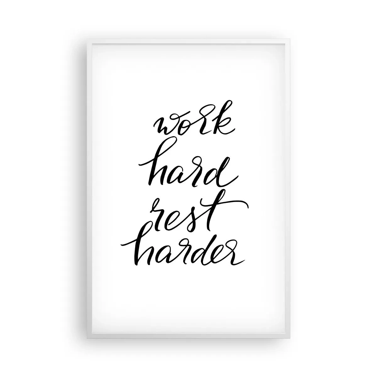 Affiche dans un cadre blanc - Poster - Équilibre de vie - 61x91 cm