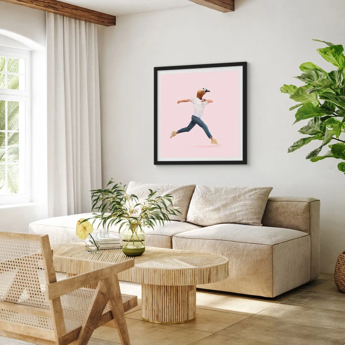 Affiche dans un cadre noir - Poster - Une pincée d'absurdité - 30x30 cm