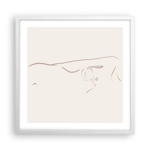 Affiche dans un cadre blanc - Poster - La forme du désir - 50x50 cm