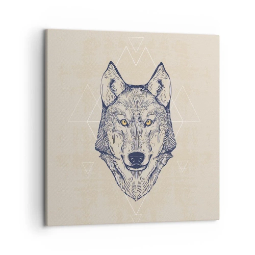 Impression sur toile - Image sur toile - Un alpha au regard pénétrant - 50x50 cm