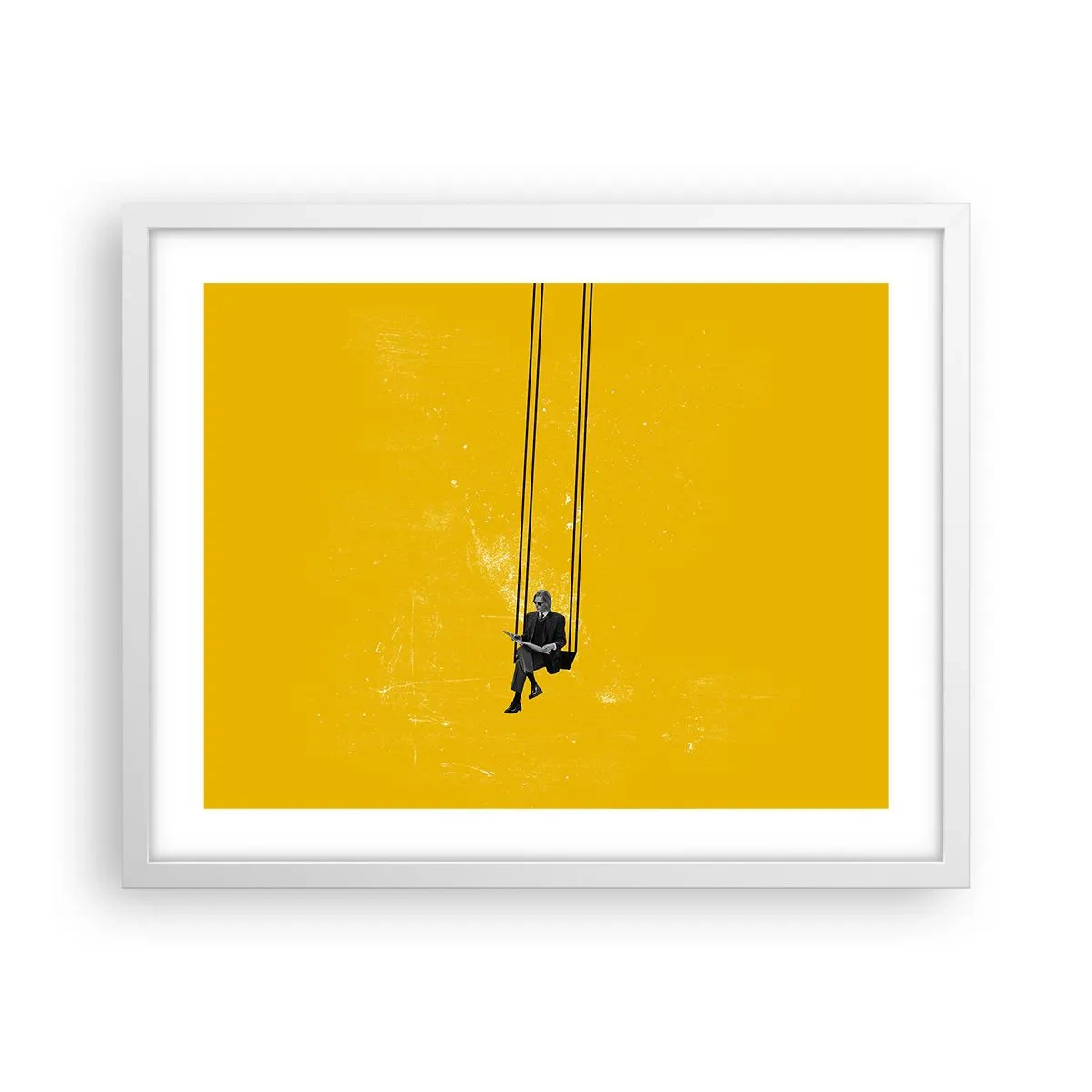 Affiche dans un cadre blanc - Poster - Un jour comme tous les jours - 50x40 cm