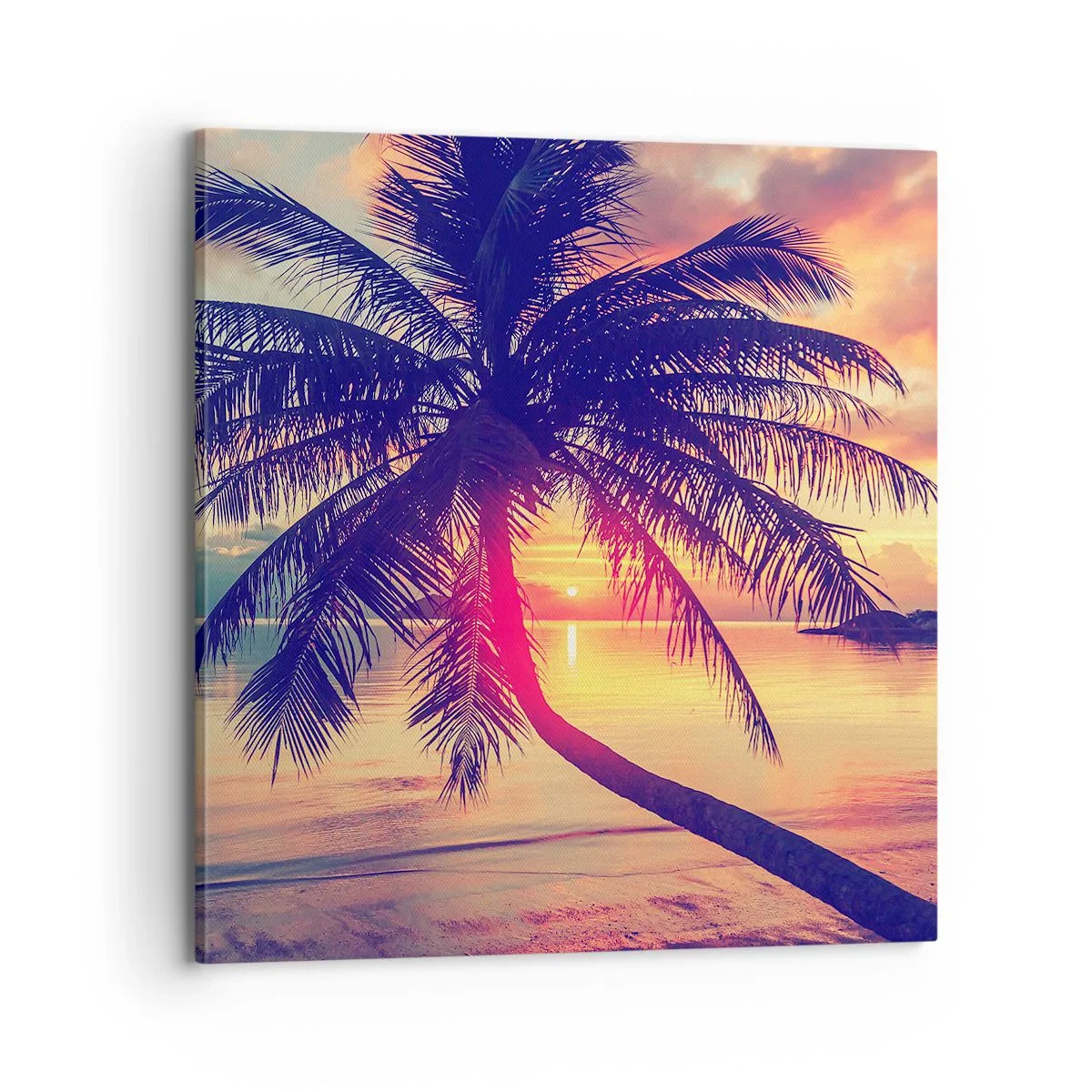Impression sur toile - Image sur toile - Soirée sous les palmiers - 70x70 cm