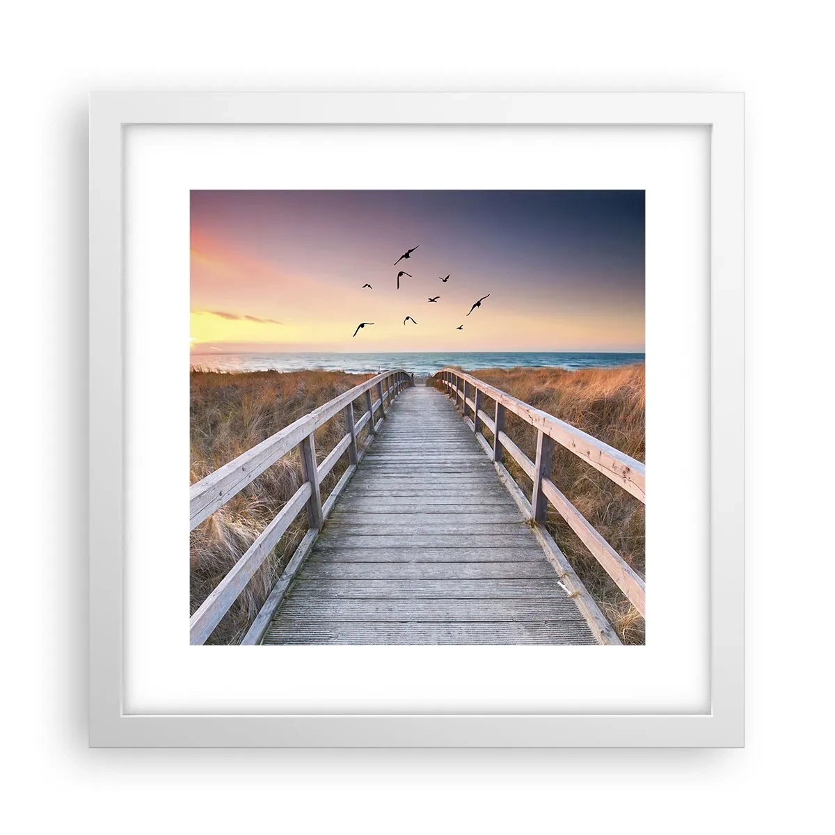 Affiche dans un cadre blanc - Poster - Envol des espaces - 30x30 cm