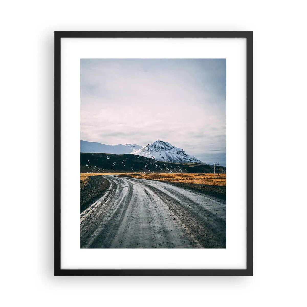 Affiche dans un cadre noir - Poster - Dans un climat islandais - 40x50 cm
