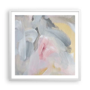 Affiche dans un cadre blanc - Poster - Dans un monde pastel - 60x60 cm