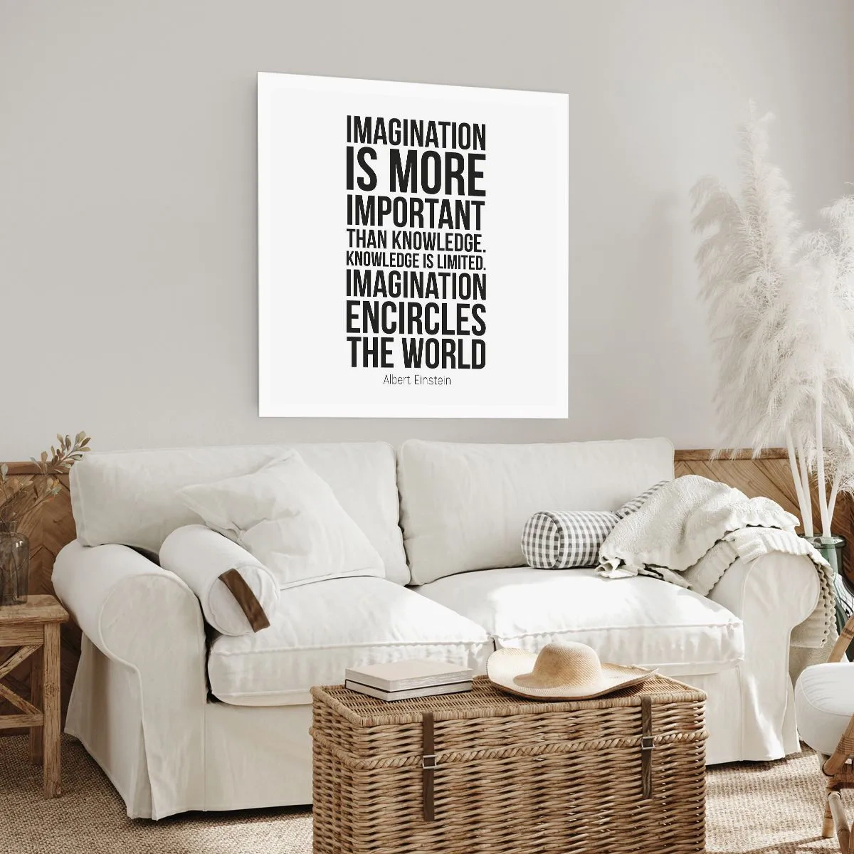 Affiche - Poster - Einstein sur le pouvoir de l'imagination - 30x30 cm