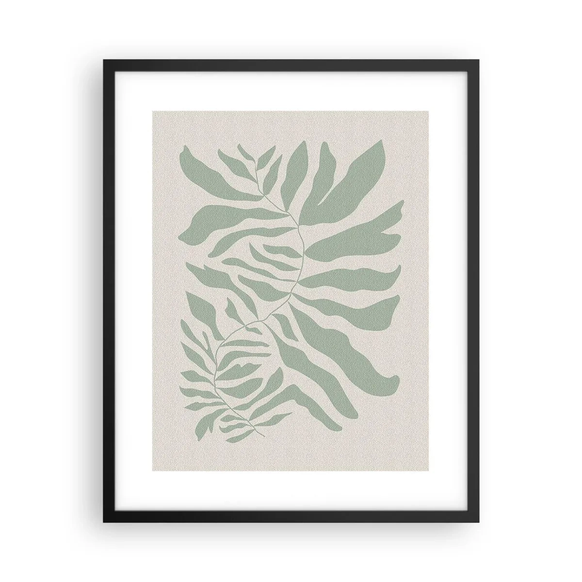 Affiche dans un cadre noir - Poster - Brindille d'émeraude - 40x50 cm