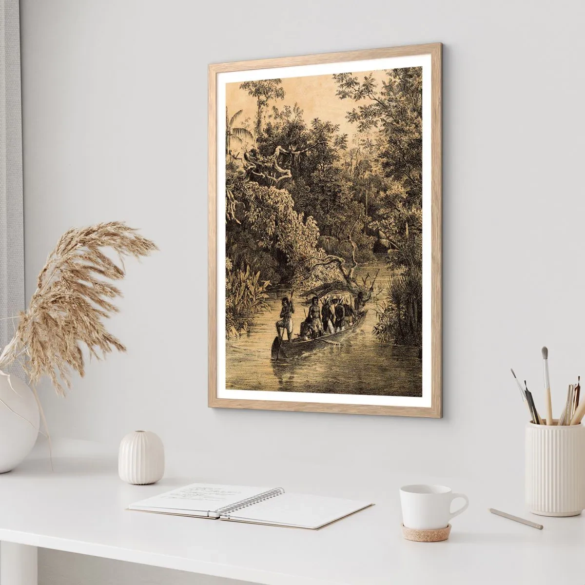 Affiche dans un chêne clair - Poster - Expédition à la source - 61x91 cm