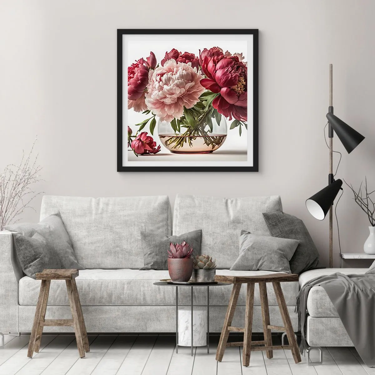 Affiche dans un cadre noir - Poster - En pleine floraison de beauté - 30x30 cm