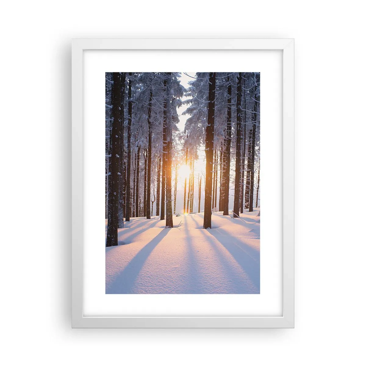 Affiche dans un cadre blanc - Poster - Clairement en noir et blanc - 30x40 cm