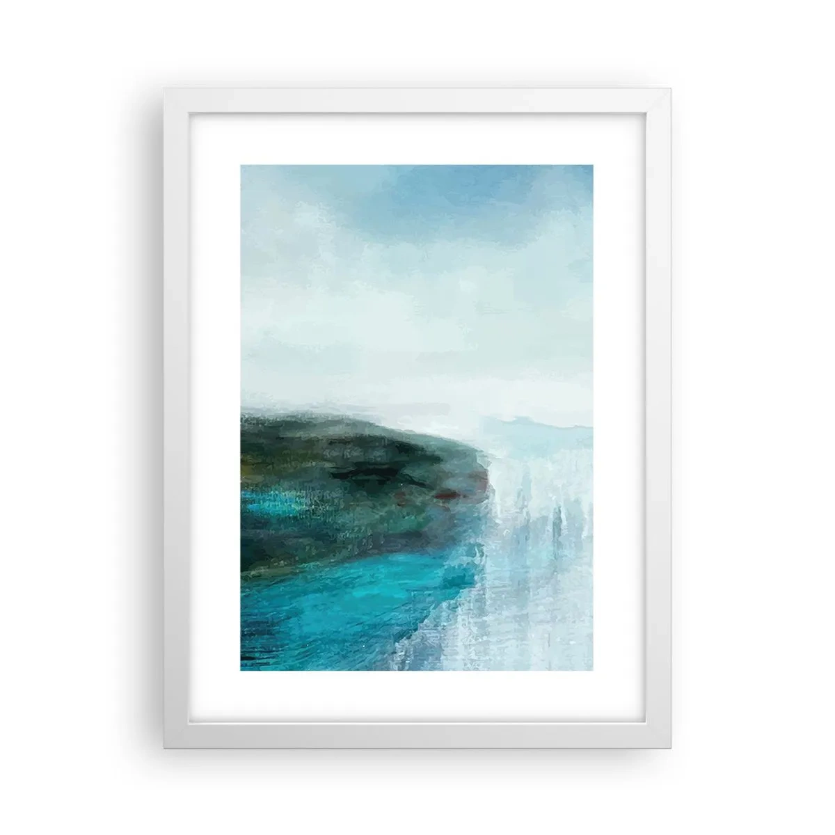 Affiche dans un cadre blanc - Poster - Abstraction nautique - 30x40 cm