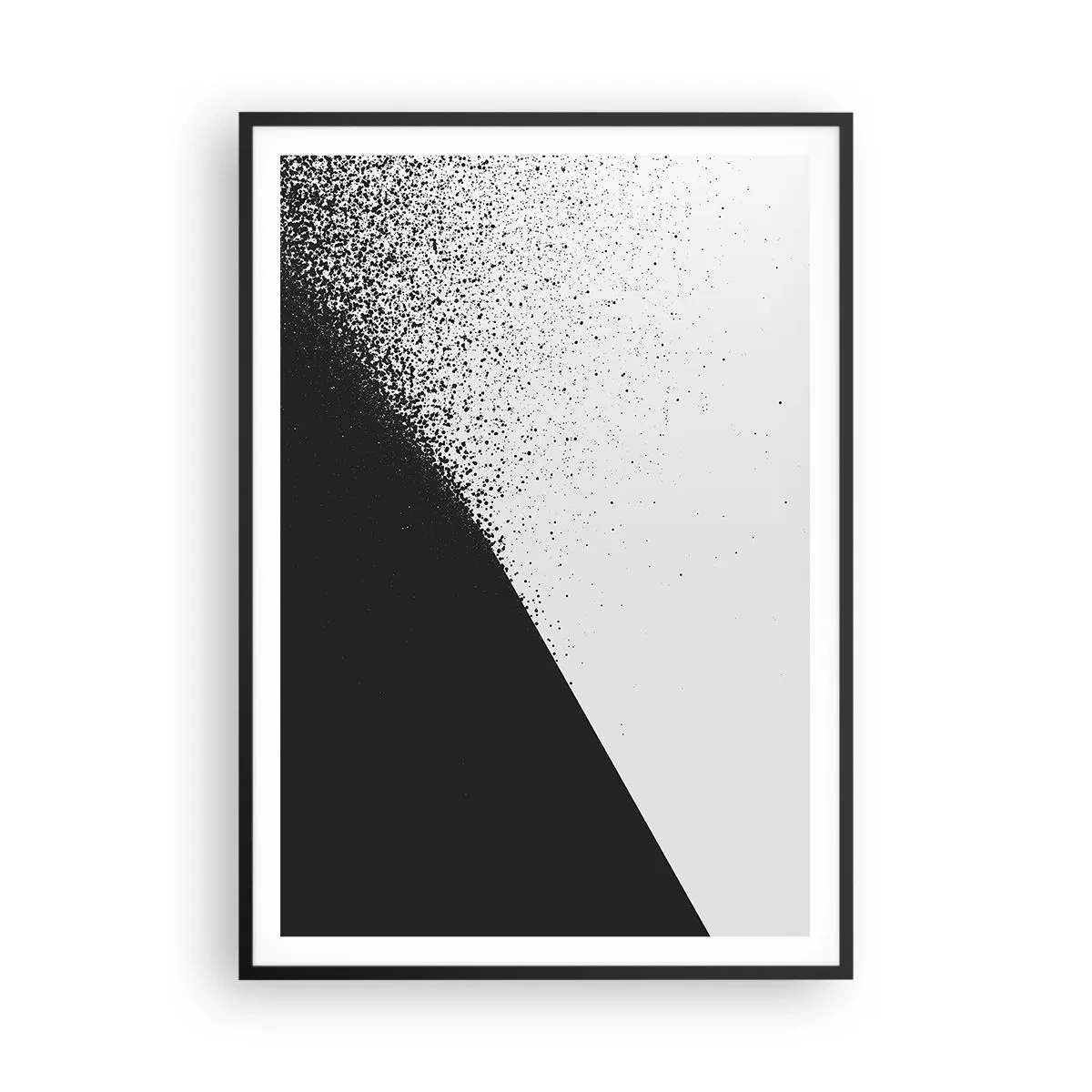 Affiche dans un cadre noir - Poster - De plus en plus vite, de plus en plus - 70x100 cm