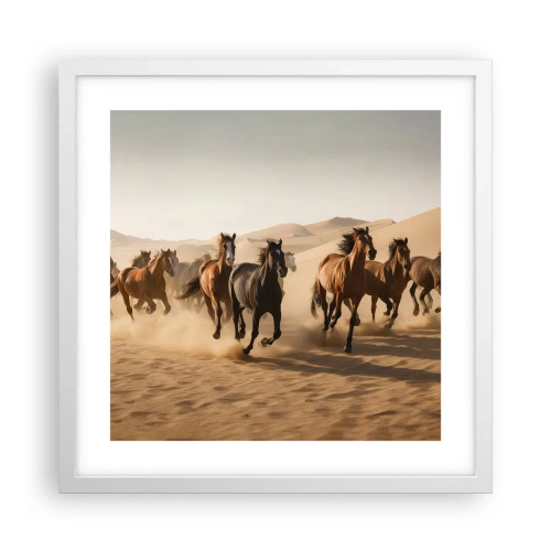 Affiche dans un cadre blanc - Poster - Libre comme le vent - 40x40 cm