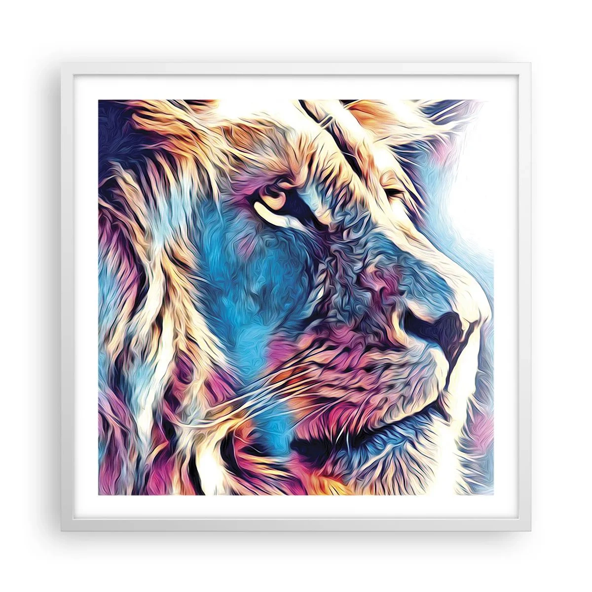 Affiche dans un cadre blanc - Poster - L'intelligence de la nature - 60x60 cm