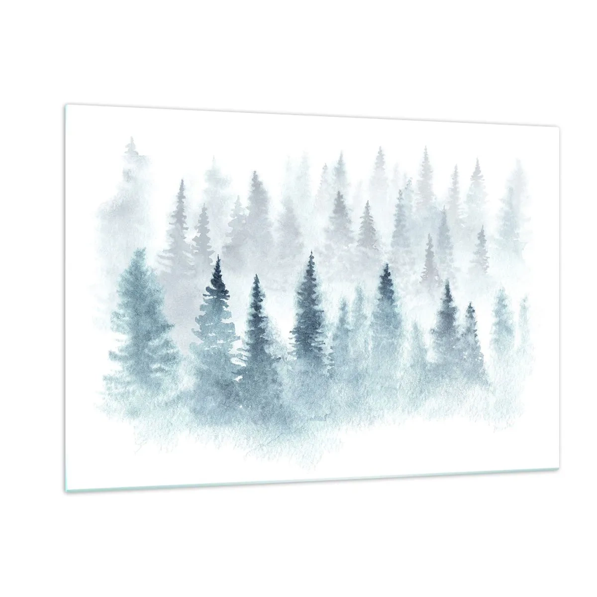 Impression sur verre - Image sur verre - Forêt de bambous enveloppée de brouillard - 120x80cm - Enveloppé de brouillard - Décoration murale moderne pour le salon et la chambre ARTTOR