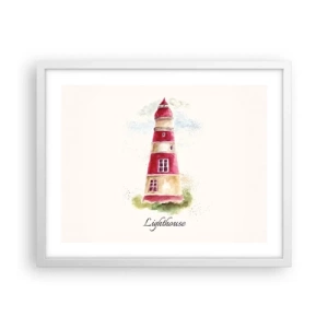 Affiche dans un cadre blanc - Poster - Il y a toujours beau temps autour - 50x40 cm