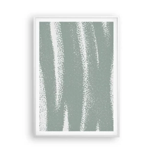 Affiche dans un cadre blanc - Poster - Abstraction dans un climat hivernal - 70x100 cm
