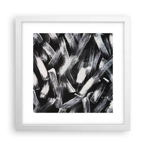 Affiche dans un cadre blanc - Poster - L'abstraction dans l'esprit industriel - 30x30 cm