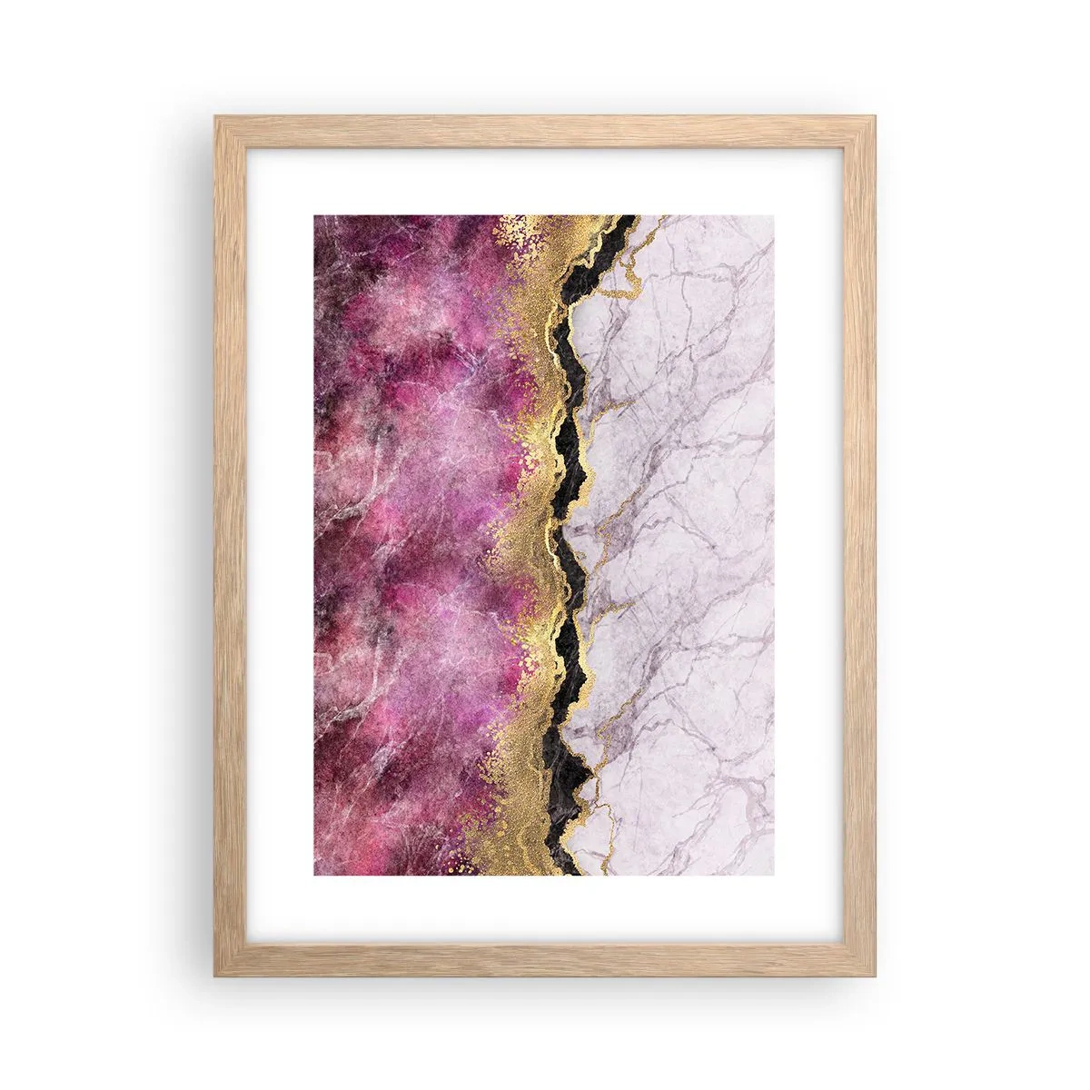 Affiche dans un chêne clair - Poster - À la frontière - 30x40 cm