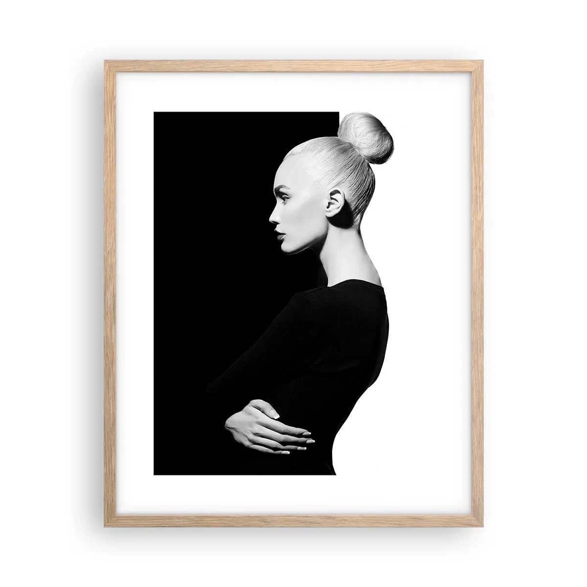 Affiche dans un chêne clair - Poster - Tout simplement une femme - 40x50 cm