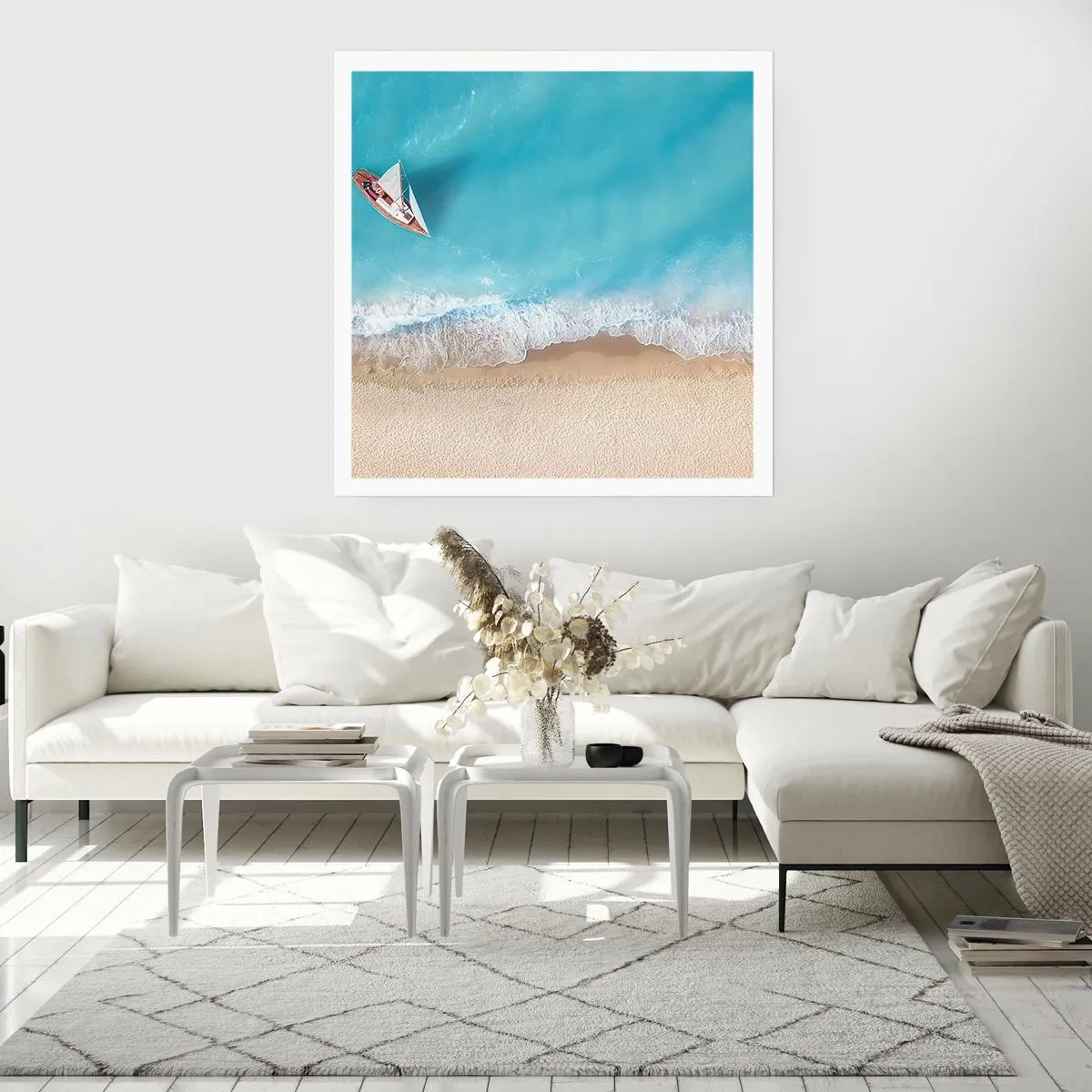 Affiche - Poster - A la frontière de l'azur et de l'or - 40x40 cm