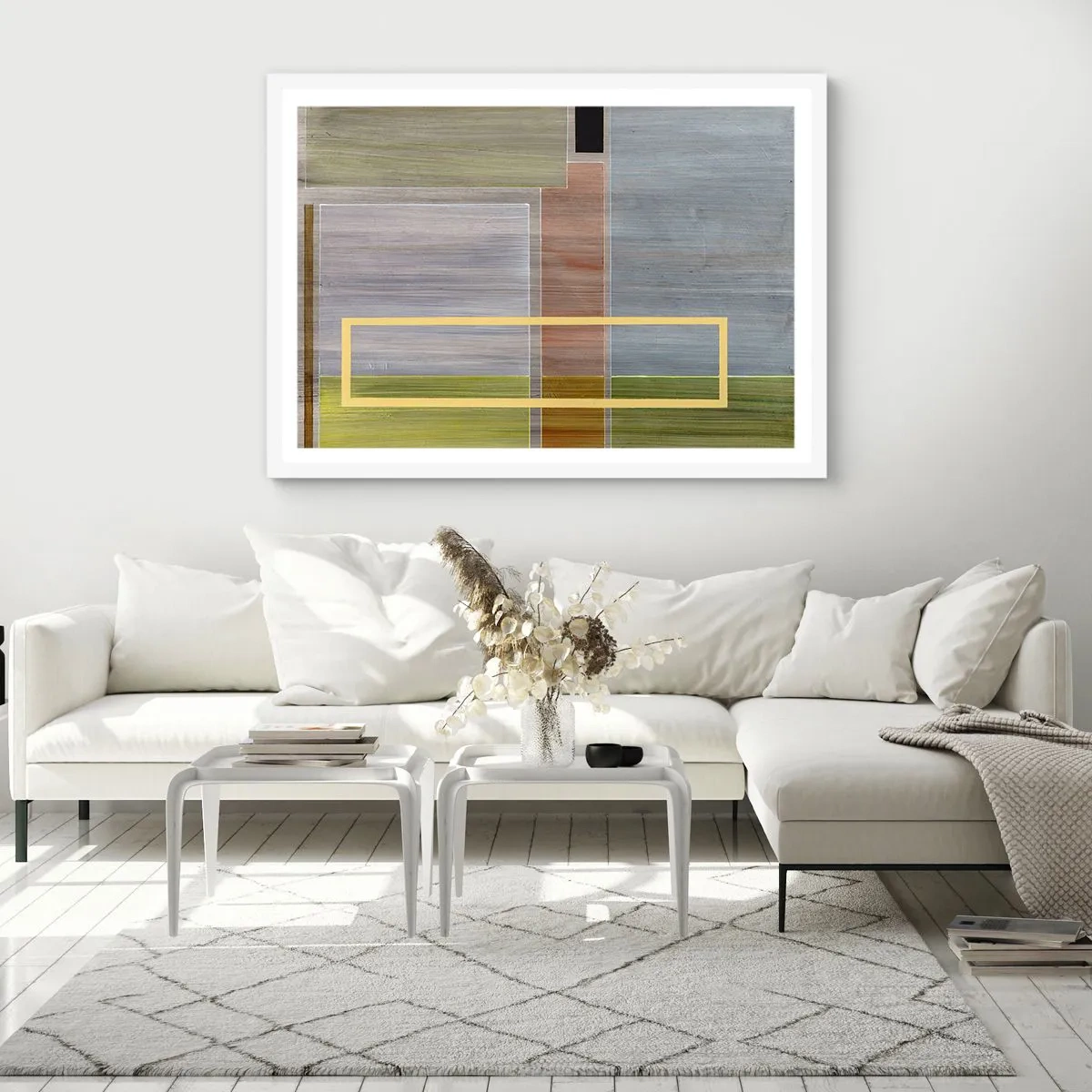 Affiche dans un cadre blanc - Poster - Simple et calme - 100x70 cm