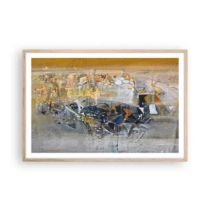 Affiche dans un chêne clair - Poster - Tout se met en place - 91x61 cm