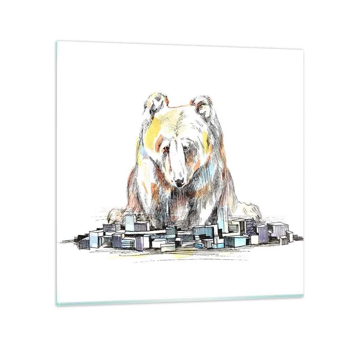 Impression sur verre - Image sur verre - Comment peut-on vivre ainsi ? - 40x40 cm