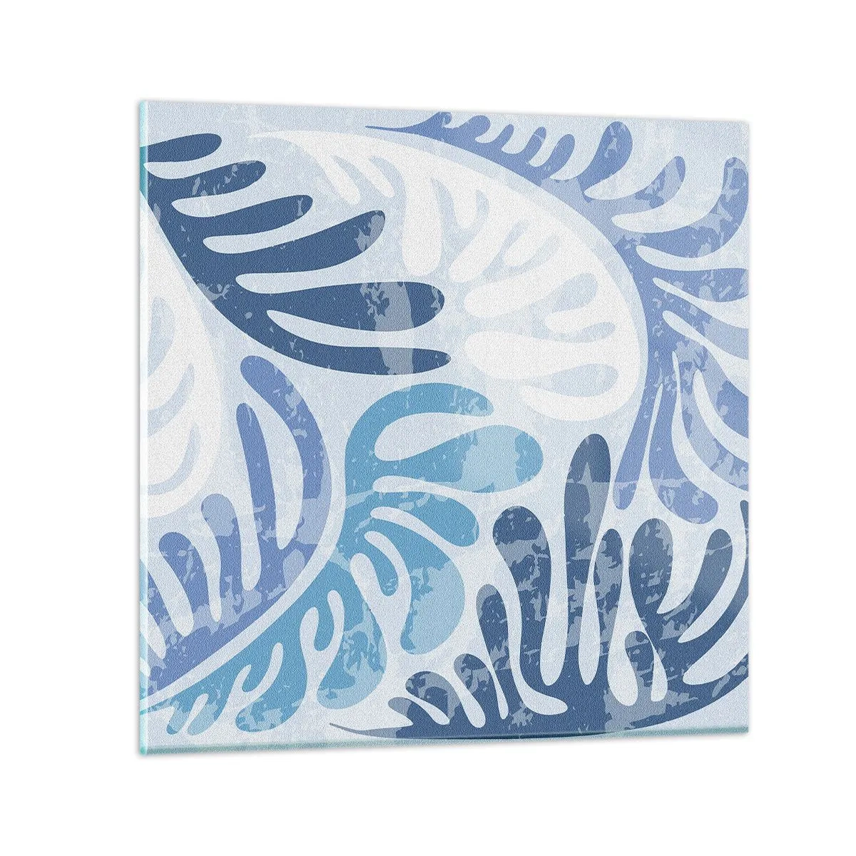 Impression sur verre - Image sur verre - Fougères bleues - 30x30 cm