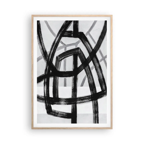 Affiche dans un chêne clair - Poster - Profondeur du bâtiment - 70x100 cm