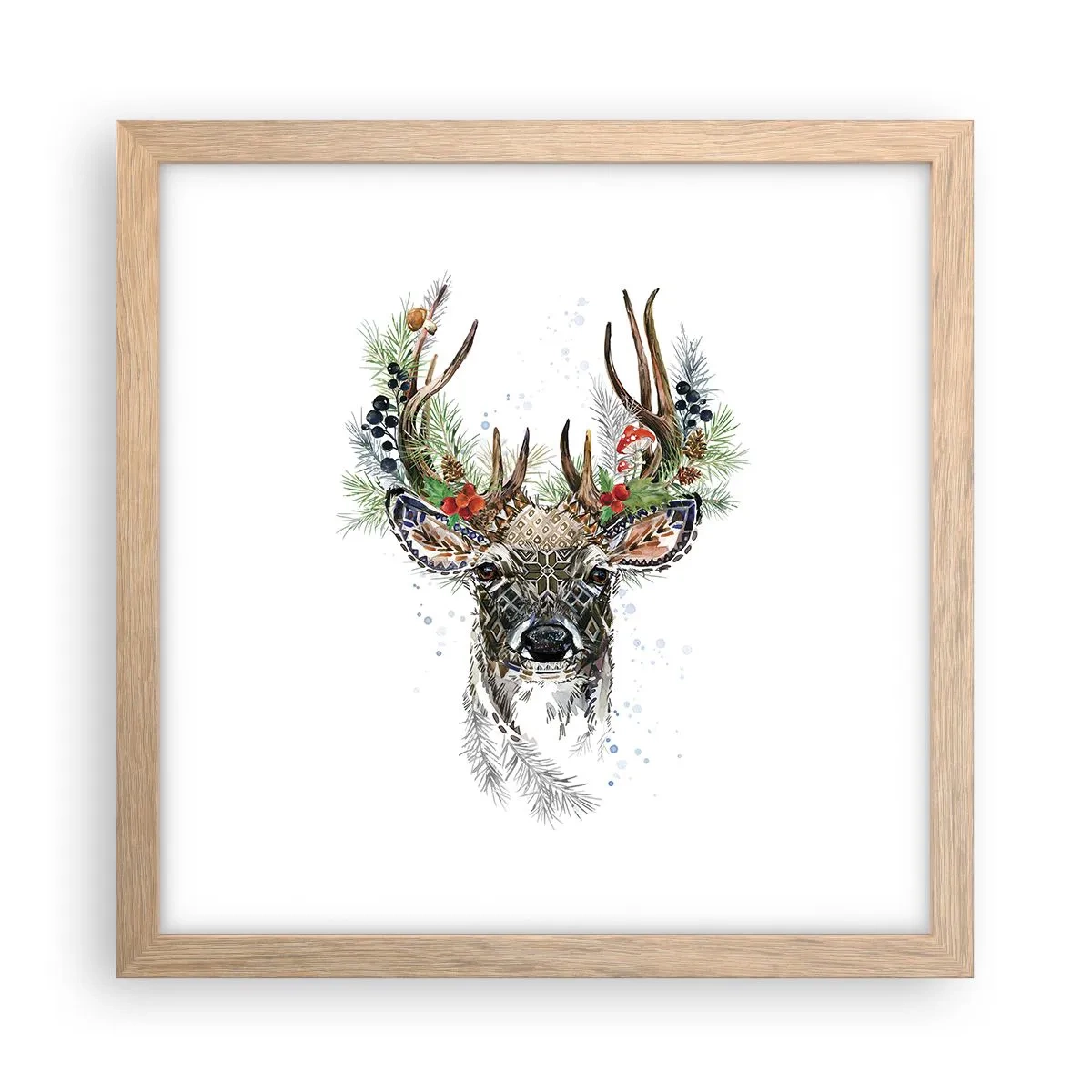 Affiche dans un chêne clair - Poster - En robe de fête - 30x30 cm