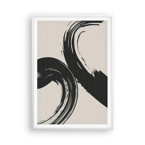 Affiche dans un cadre blanc - Poster - Balayage circulaire - 70x100 cm