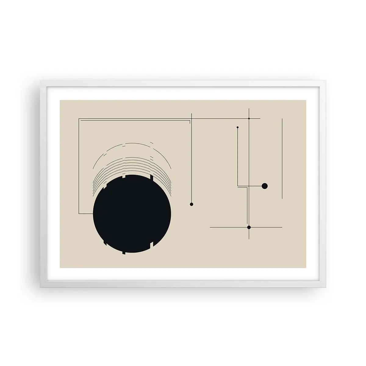 Affiche dans un cadre blanc - Poster - Une composition flexible et dynamique - 70x50 cm