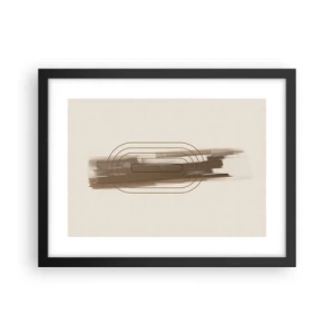 Affiche dans un cadre noir - Poster - Parfum de gris - 40x30 cm