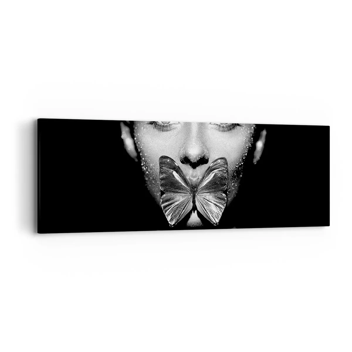 Impression sur toile - Image sur toile - Baiser papillon - 90x30 cm