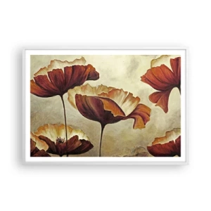 Affiche dans un cadre blanc - Poster - À la lisière des champs - 100x70 cm