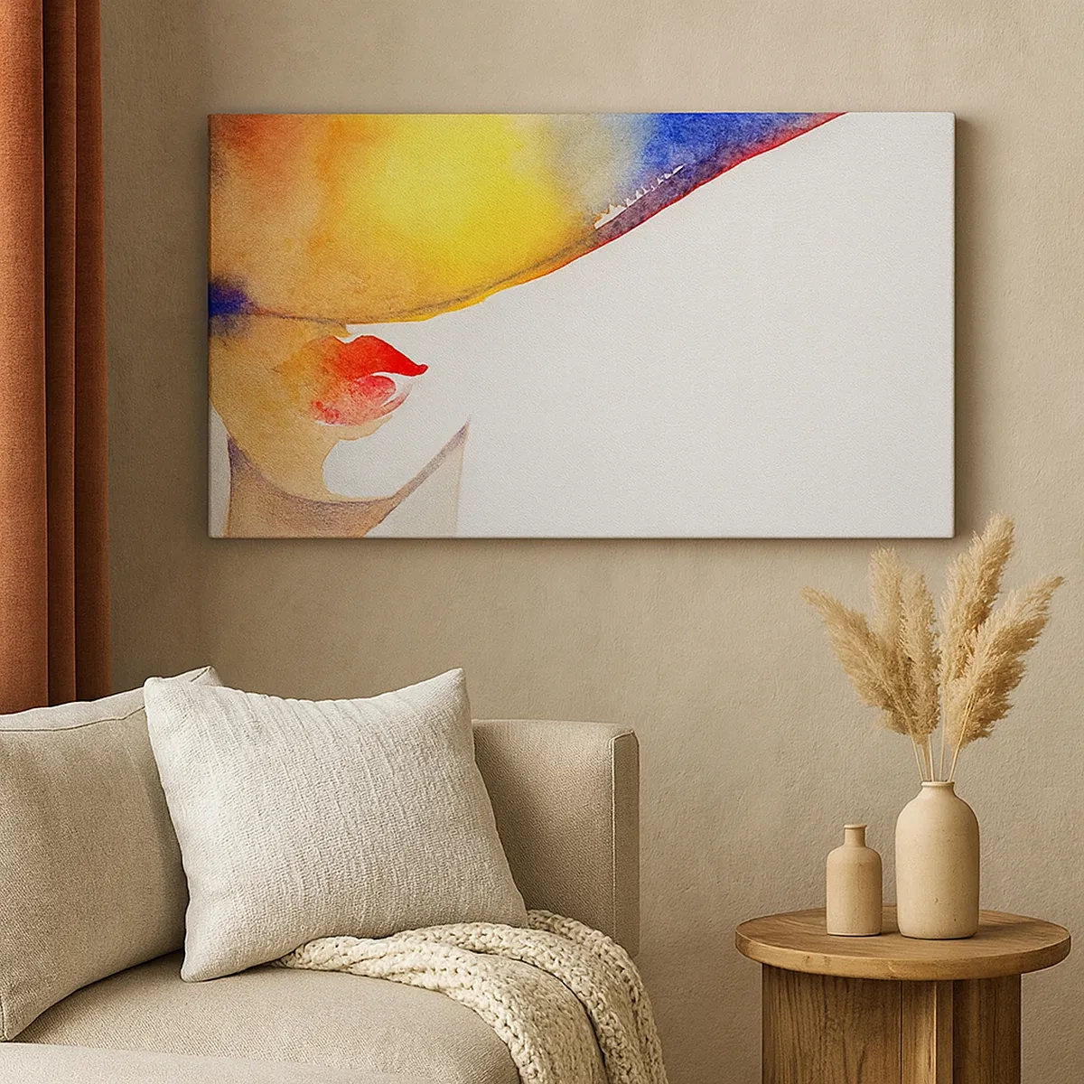 Impression sur toile - Image sur toile - Portrait d'une dame - 30x30 cm