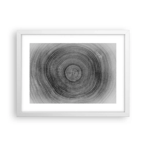 Affiche dans un cadre blanc - Poster - Signe du temps - 40x30 cm