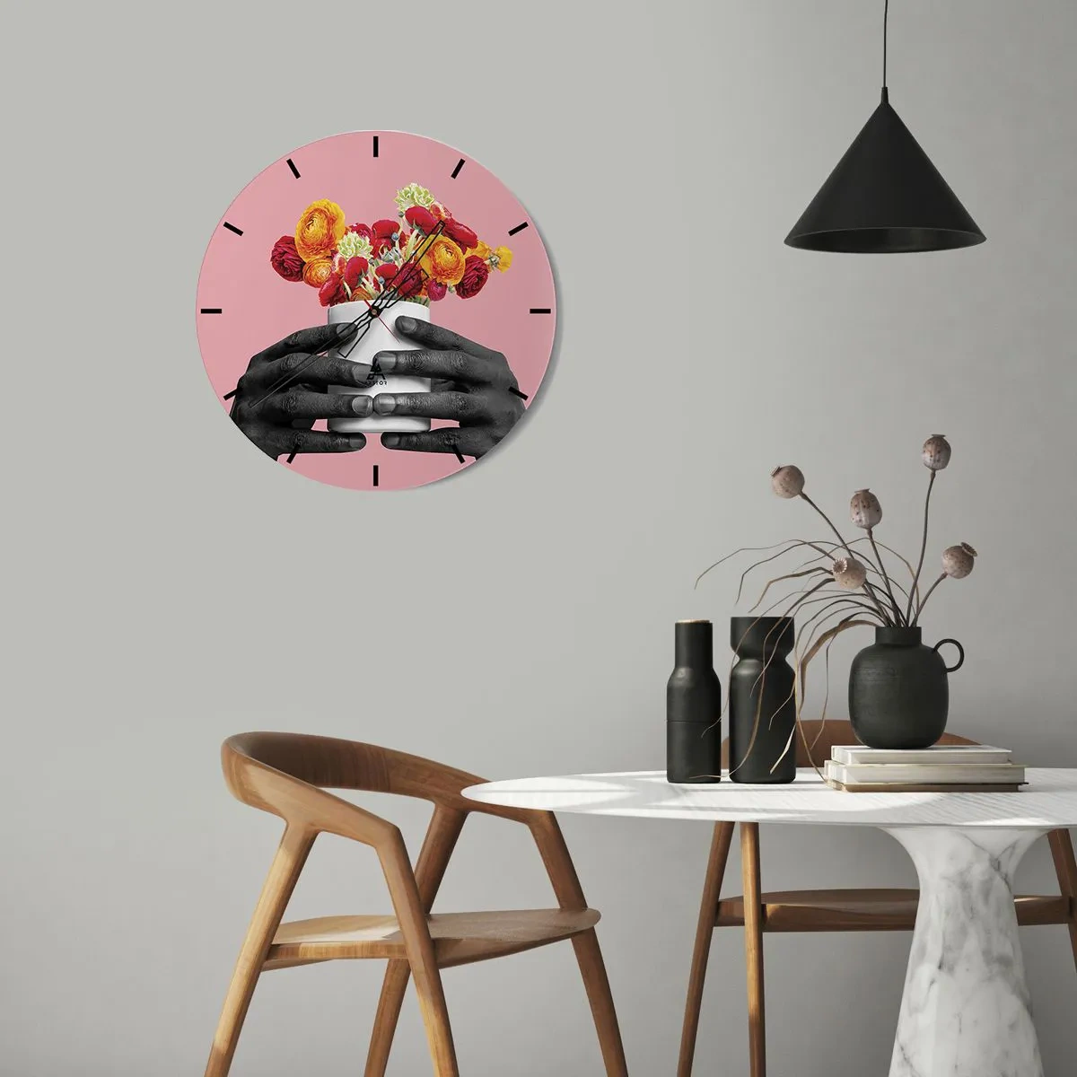 Horloge murale - Pendule murale - Apothéose de la vie - 30x30 cm