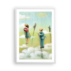 Affiche dans un cadre blanc - Poster - Derrière ton rêve - 50x70 cm